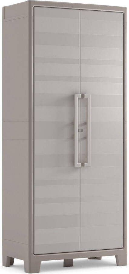 Keter Gulliver Hoge Kast 8 halve planken 80x44x182cm – Zand Beige