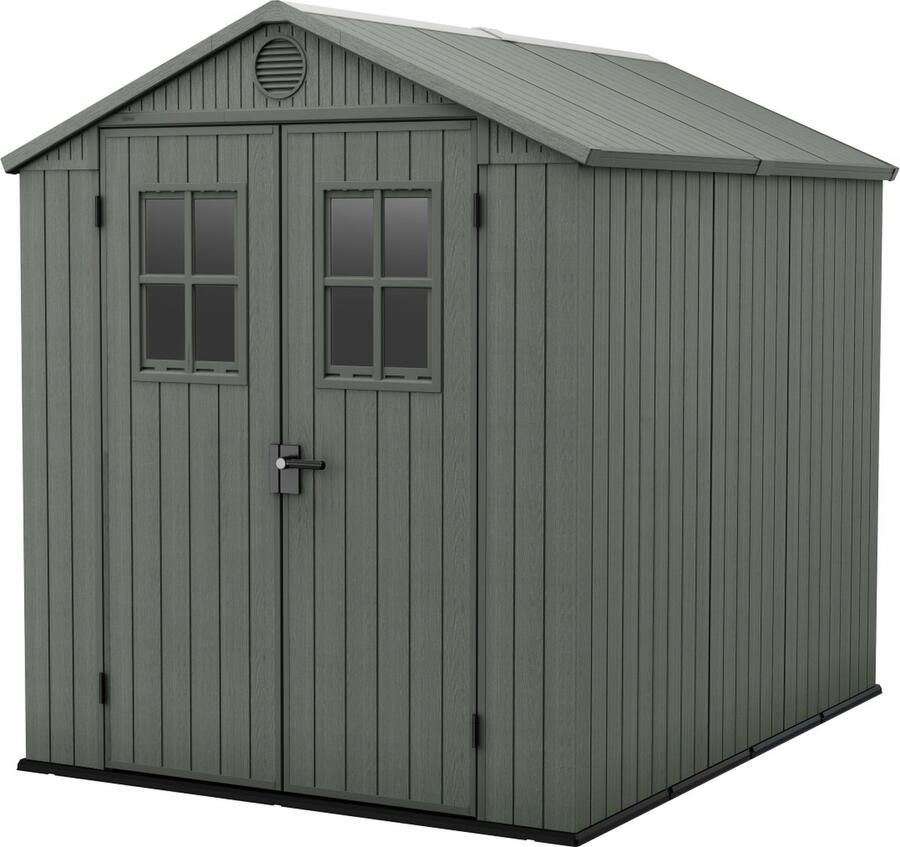 Keter Darwin 68 Tuinhuis dubbele deuren + ramen 190x244x221 cm Groen