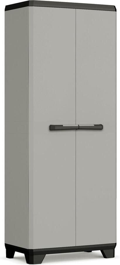 Keter Planet Hoge Kast Multipurpose 3 planken 68x39x173cm Grijs Zwart Recycled Kunststof