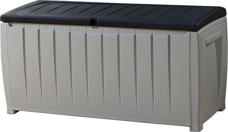 Coppens Novel keter kussenkist opbergbox 340 liter grijs zwart