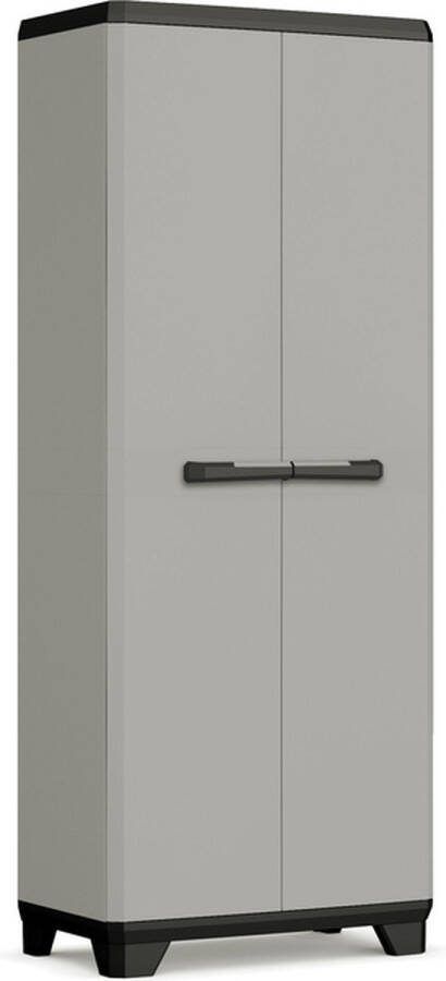 Keter Planet Hoge Kast 3 planken 68x39x173cm Grijs Zwart Recycled Kunststof