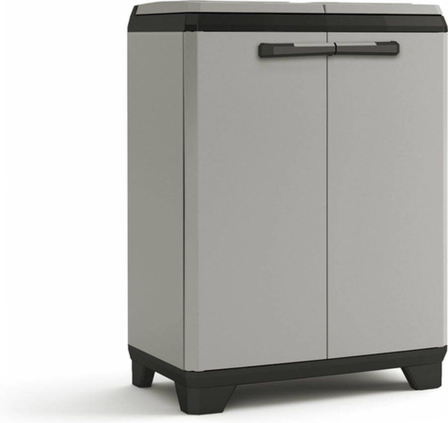 Keter Planet Recycling Lage Opbergkast 68x39x90cm Grijs Zwart