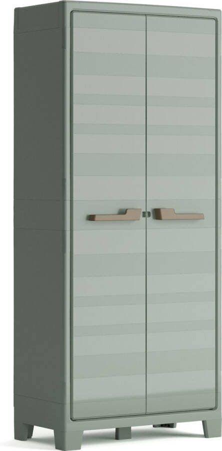 Keter Planet Outdoor Opbergkast hoog 3 planken 80x44x182cm Grijs Zwart