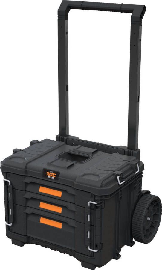 Keter Pro Gear XL Gereedschapswagen met wielen 3 lades 64x47x79 cm Zwart