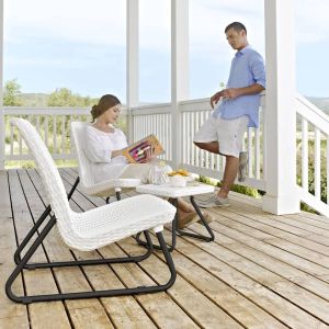Keter Rio Loungeset – 2 personen Wit