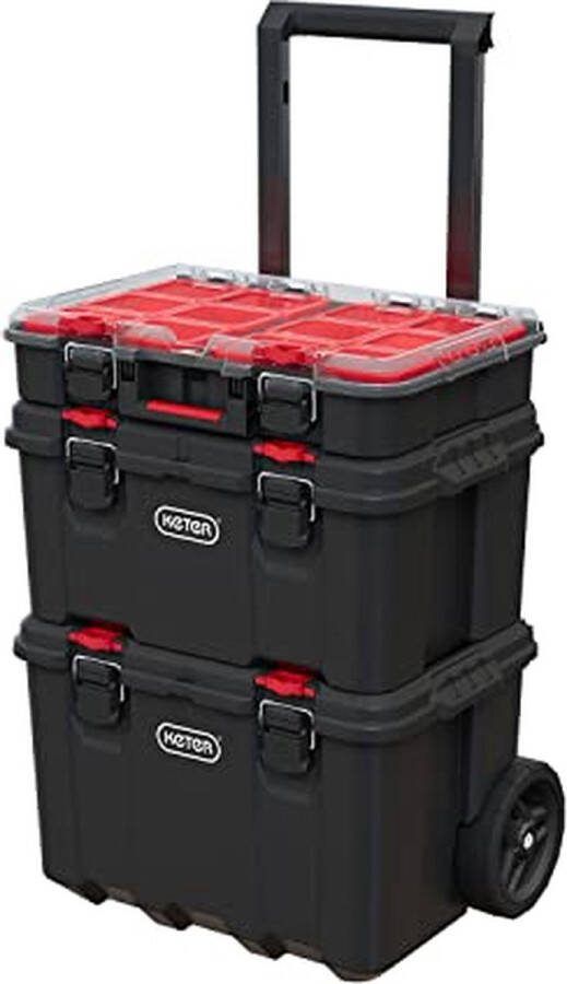 Keter Stack n Roll Gereedschapswagen 52 5x41x69 4 cm Zwart