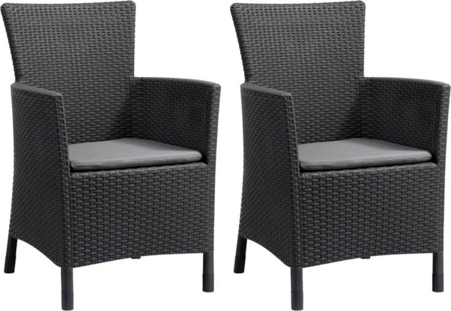 Keter Allibert Tuinstoelen 2 st Iowa grafietkleurig 215526