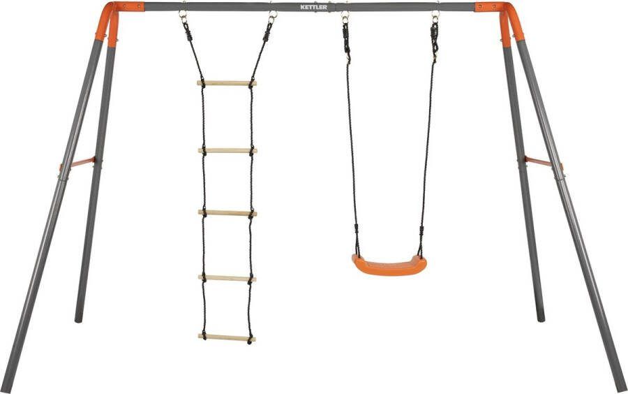Kettler COMBI Schommel incl. zitje incl. touwladder grijs oranje