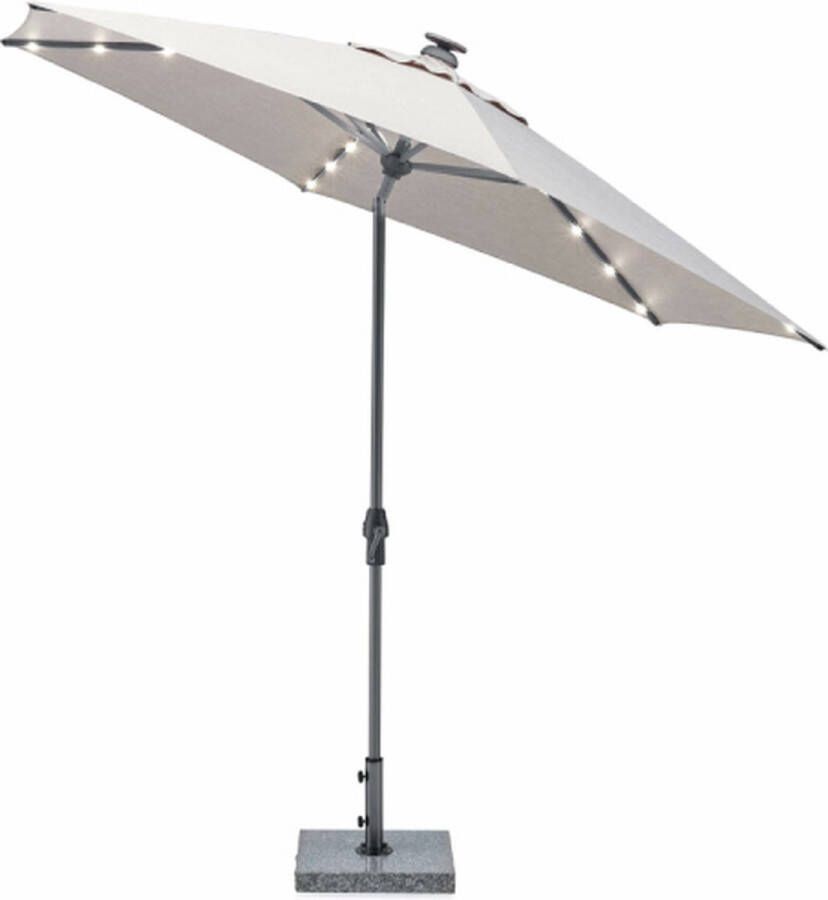 Kettler EASY ALLROUND Parasol LED Ø 300cm Antraciet Grijs Gemêleerd