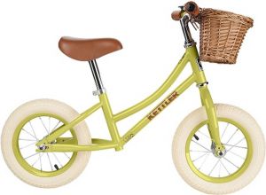 Kettler GO Loopfiets vanille geel 12 inch luchtbanden incl mand
