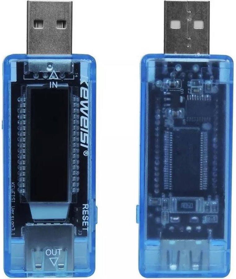 Keweisi USB spanning tester volt meter USB stroom tester KWS-V20 spanningszoeker multimeter voltagetester