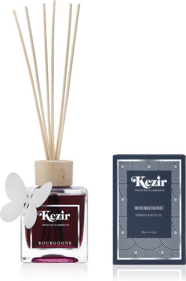 Kezir Bourgondië Vlinder Decoratie Italiaanse natuurlijke parfum voor in huis diffuser 250 ml