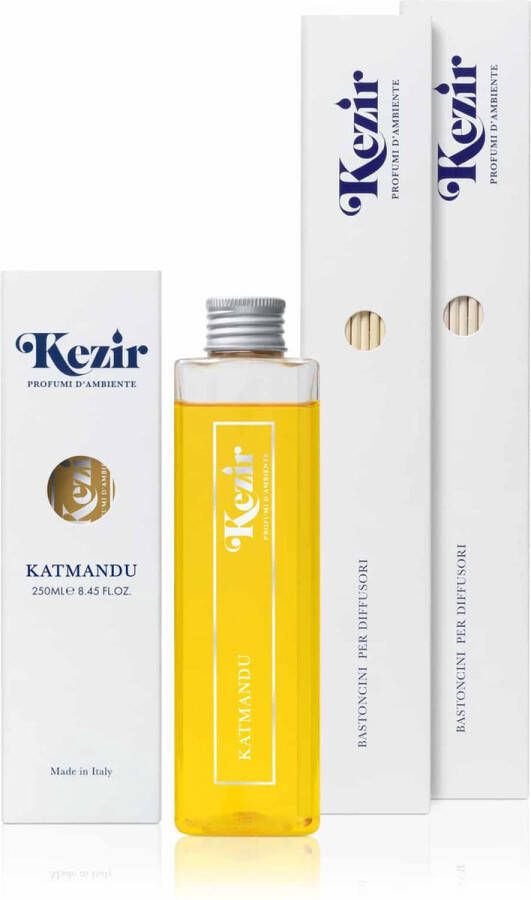 Kezir Katmandu Navul Fles Italiaanse natuurlijke parfum voor in huis diffuser 250 ml