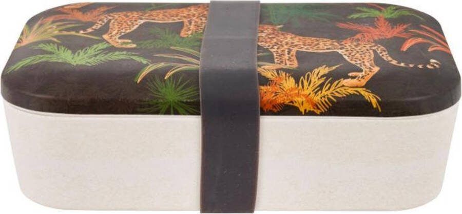 Khadija LUNCHBOX LUIPAARD JUNGLE BAMBOE 19X13X6 CM