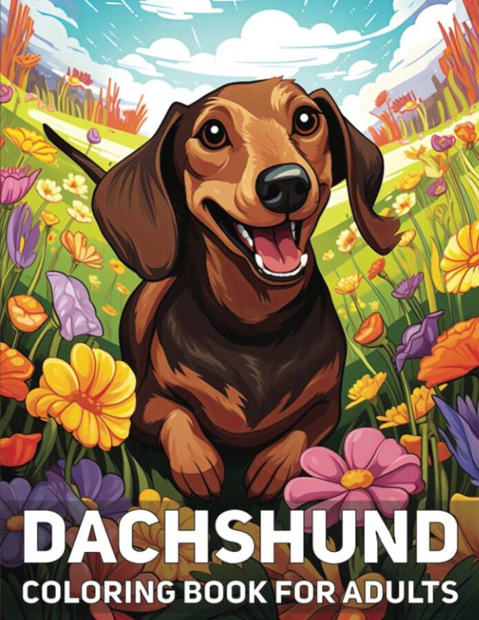 Khatiba Press Dachshund Coloring Book kleurboek voor volwassenen