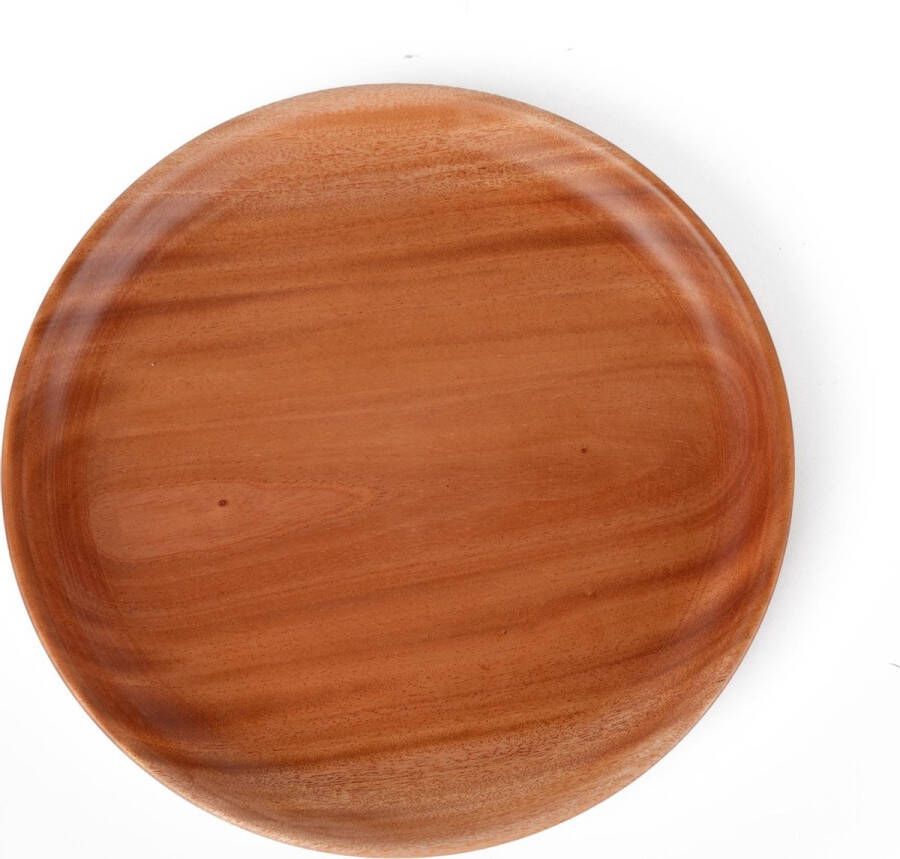 Khaya Woodware Khaya houten dinerbord Ø 24 cm duurzaam servies natuurlijk eetbord