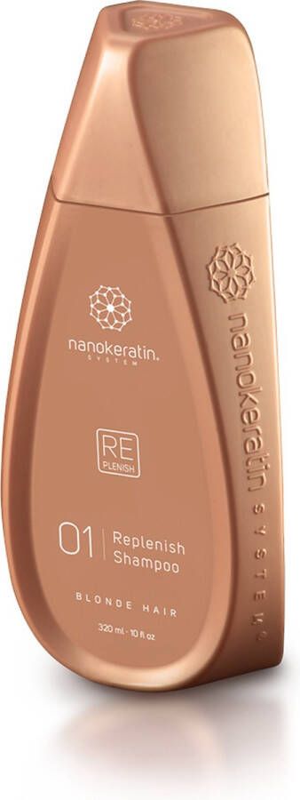 KHS Keratin Home System Replenish Shampoo for Blonde Bleached Highlighted Hair Nanokeratin System