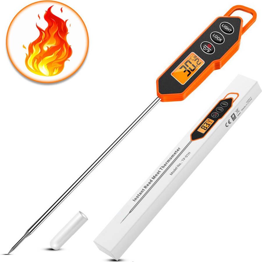 KIANOF Vleesthermometer BBQ thermometer Digitale thermometer BBQ accesoires – Oventhermometer Voedselthermometer Keukenthermometer
