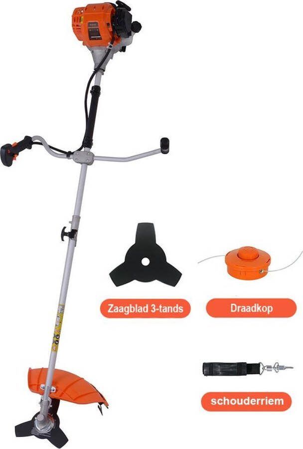 Kibani 4-takt Bosmaaier Benzine kantenmaaier grastrimmer tuingereedschap incl. accessoires
