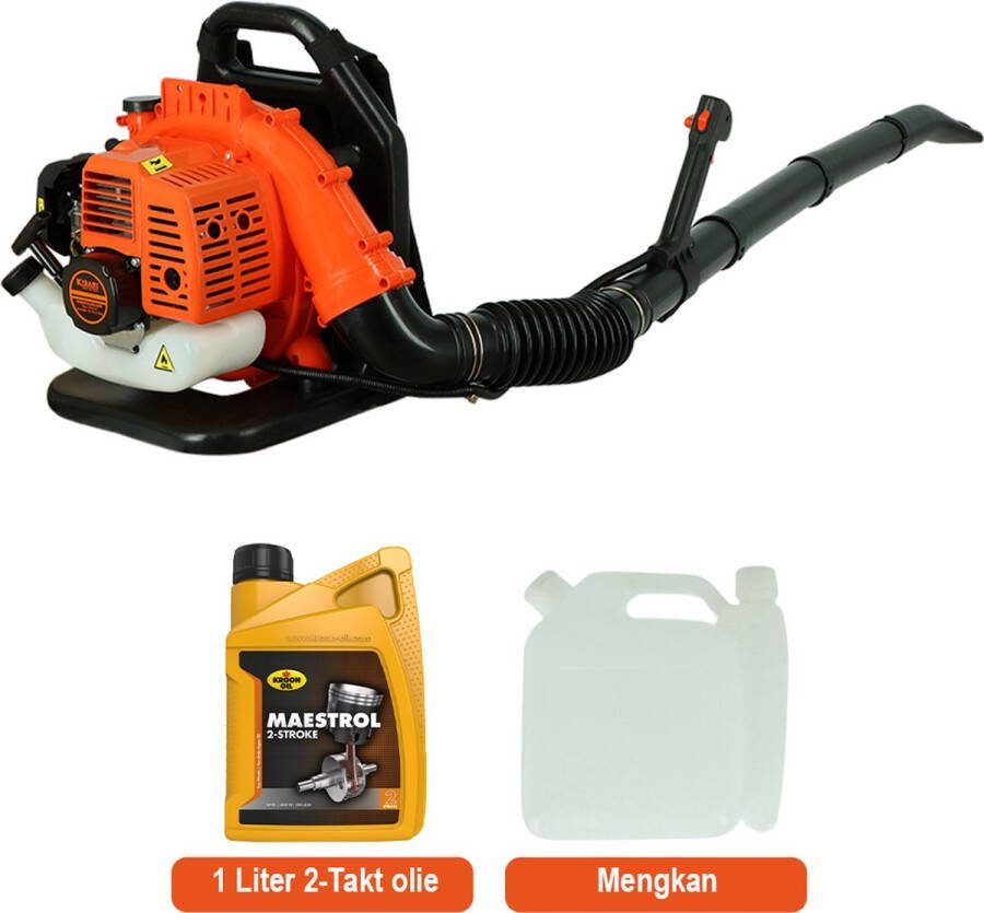 Kibani Bladblazer 42.7 cc 1.7 pk Incl. Gehoorbeschermer Mengkan & 2T Olie Luchtsnelheid 252 km h 1250W
