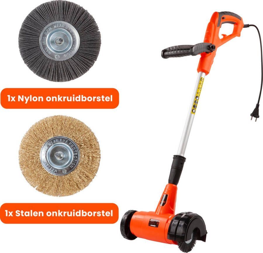 Kibani elektrische onkruidborstel 400W Inclusief 2 borstels 11cm diameter Voegenreiniger Stalen en Nylon borstel Voegenborstel Onkruidverwijderaar Onkruidverdelger Voegborstel