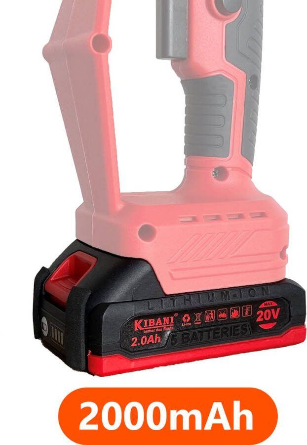 Kibani Losse Accu voor Takkenzaag 20V Draadloos Elektrische accu Mini Kettingzaag Batterij Accu