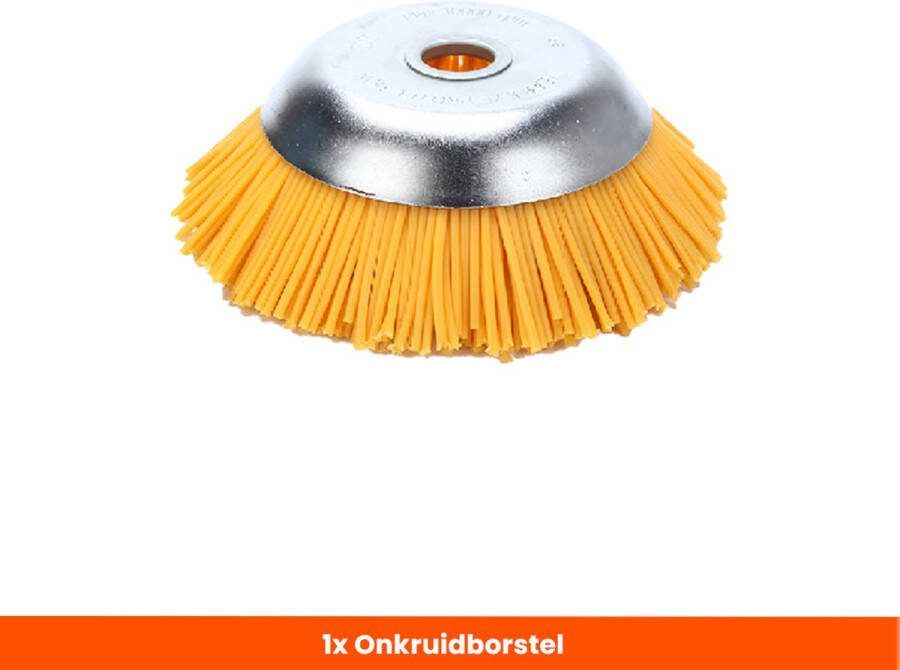 Kibani nylon onkruidborstel 20cm onkruidborstel bosmaaier voegenborstel staalborstel onkruidverwijderaar grastrimmer nylon universele nylon onkruidborstel