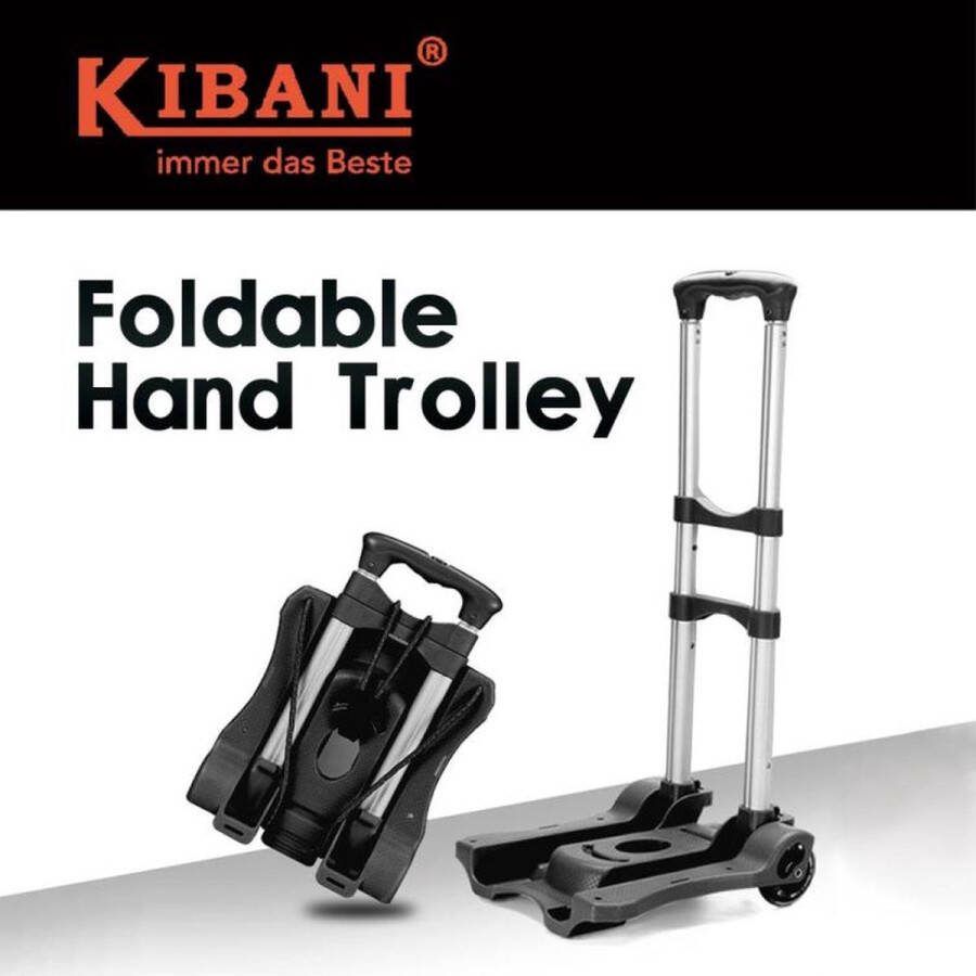 Kibani opvouwbare steekwagen CargoMate opvouwbaar aluminium 45 kg inklapbaar transportkar steekroller
