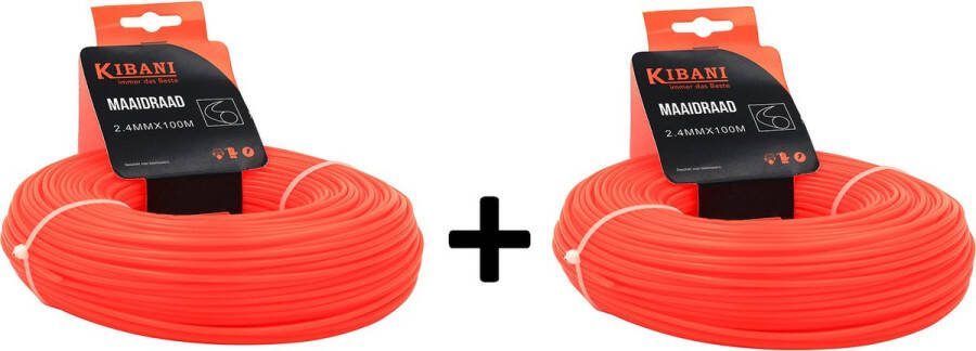 Kibani Trimmerdraad per 2.4mm 100 meter Maaidraad voor bosmaaier Trimdraad set
