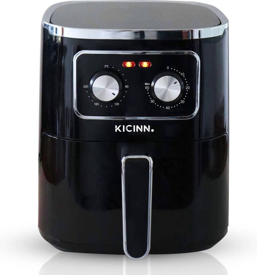 Kicinn Airfryer Xxl Hetelucht Friteuse 5 Liter 1450 Watt Zwart