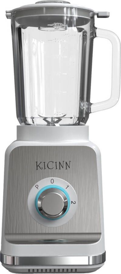 Kicinn Blender Smoothie maker 1 5 liter Glazen Kan 800W Wit