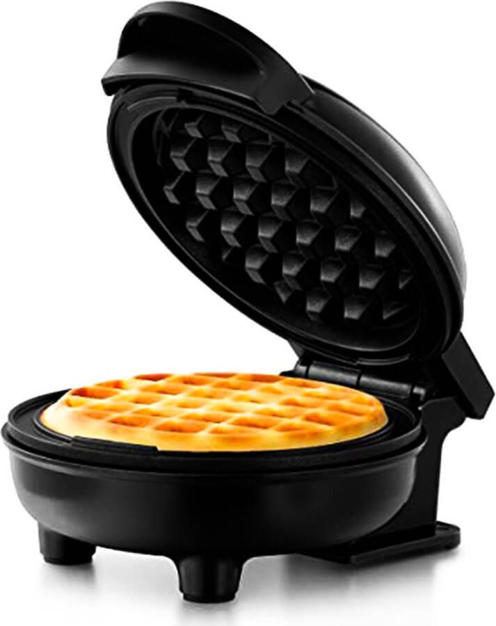 Kicinn Mini Wafelijzer Wafelmaker Waffle Maker Zwart
