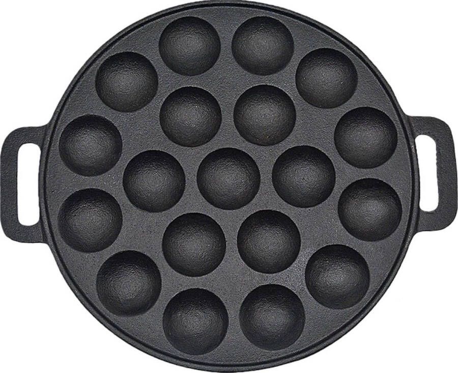Kicinn Poffertjespan Poffertjesmaker Poffertjespan inductie Ø 24 cm 19 poffertjes Inclusief handvaten