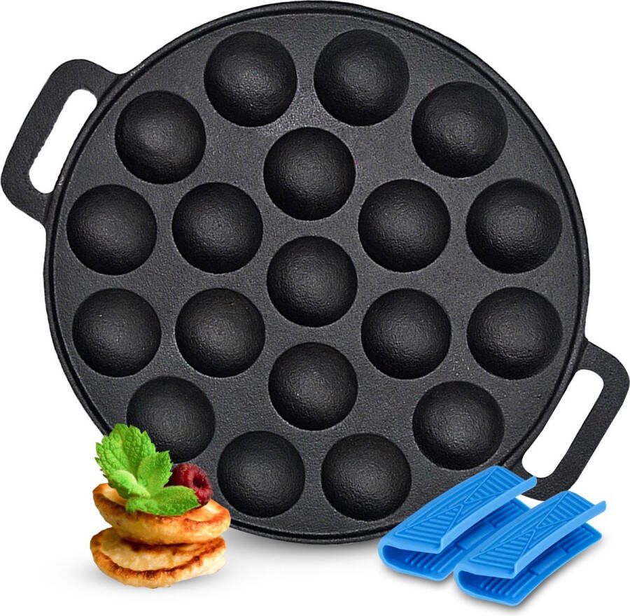 Kicinn poffertjespan set Poffertjesmaker incl. accessoires Ook voor inductie Gietijzer