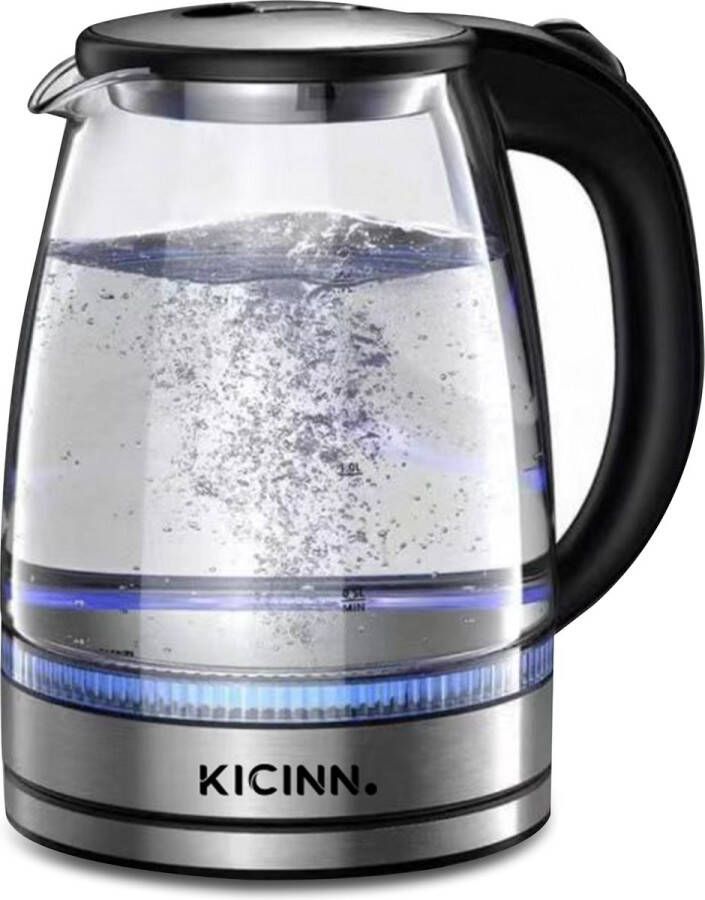 Kicinn Waterkoker Glas 1.8 Liter Rvs 1500watt
