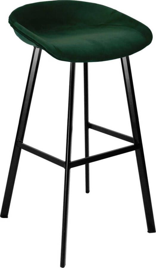 Kick Collection KICK Barkruk 'Finn' Velvet kleur Groen (zithoogte 70cm)