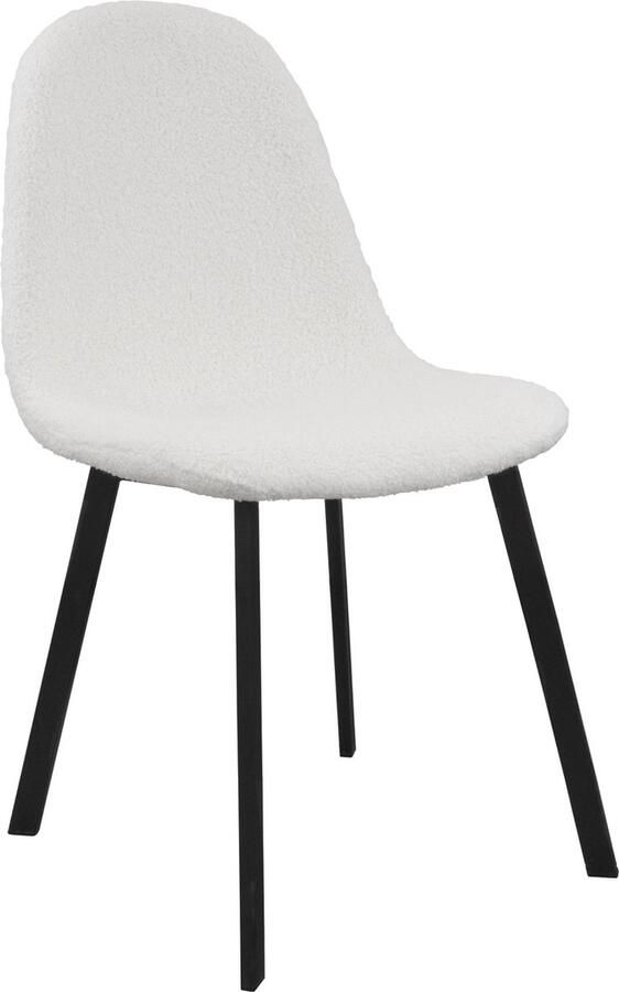 Kick Collection Kick Eetkamerstoel Ted Wit teddy stof