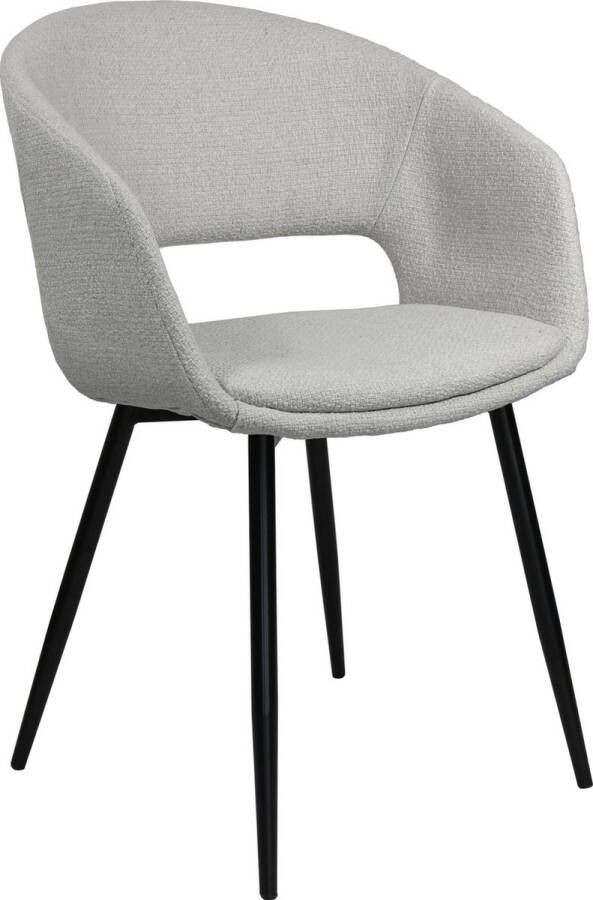 Kick Collection KICK Eetkamerstoel 'Dean' Texture kleur Wit
