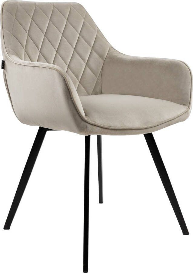 Kick Collection Kick Eetkamerstoel Karl Velvet Champagne