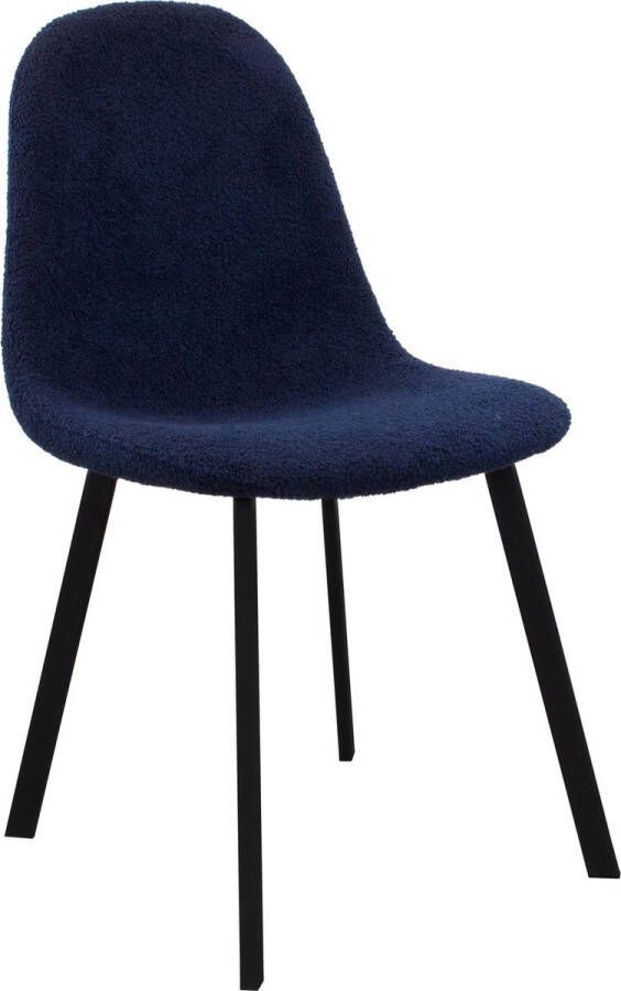 Kick Collection KICK Eetkamerstoel 'Ted' Teddy kleur Donkerblauw