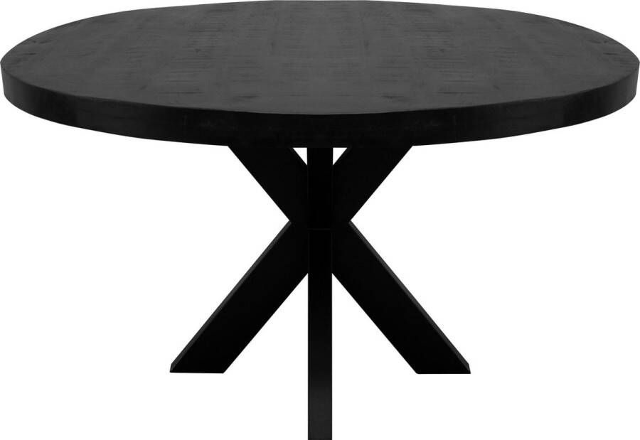 Kick Collection Kick Industrial Eetkamertafel Dax Rond Zwart 140 cm