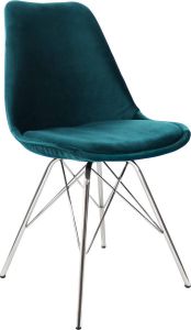 Kick Collection Kick Kuipstoel Velvet Blauw Chroom Frame