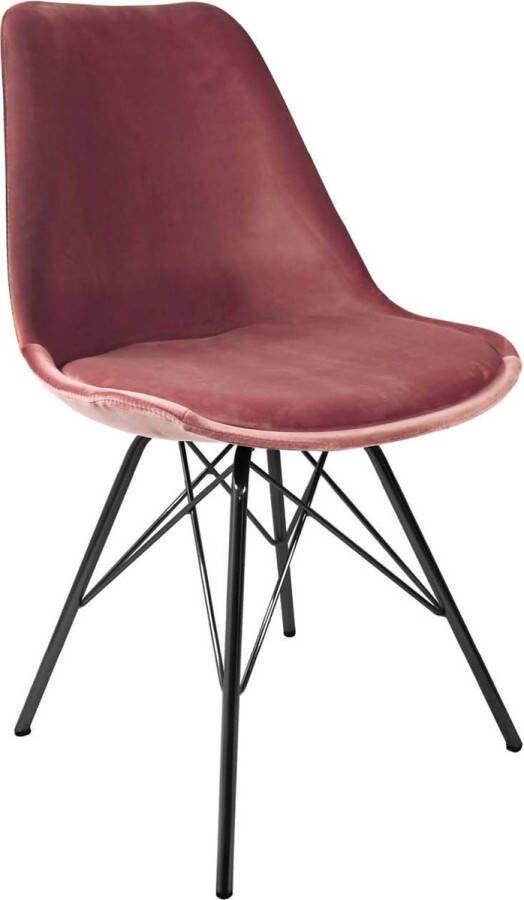 Kick Collection Kick Kuipstoel Velvet Roze Zwart frame