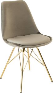 Kick Collection Kick Kuipstoel Velvet Taupe Goud Frame