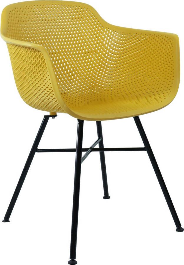 Kick Collection Kick Buitenstoel Indy Geel Zwart frame