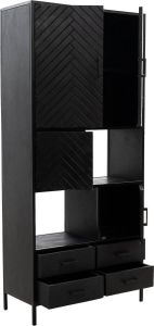 Kick Collection Kick Wandkast Hugo Zwart 90 cm