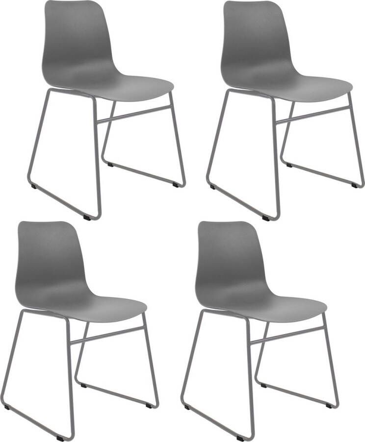Kick Collection Set van 4 Kick tuinstoel Kiki grijs