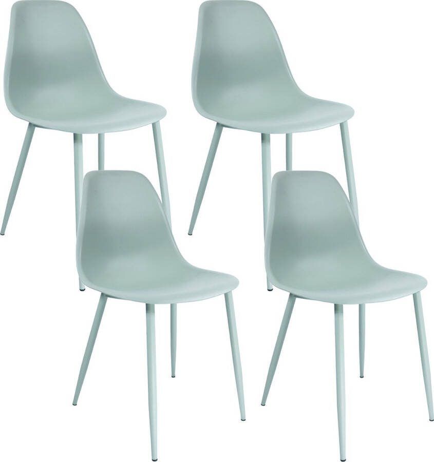 Kick Collection Set van 4 Kick tuinstoel Nero Pistache