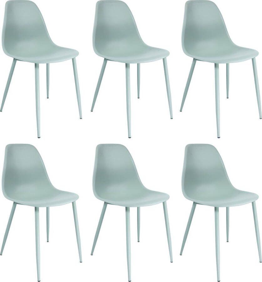 Kick Collection Set van 6 Kick tuinstoel Nero Pistache