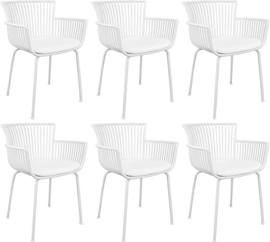 Kick Collection Set van 6 Kick tuinstoel Otis Wit